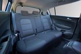 rear seats covered with fabric in a luxury car