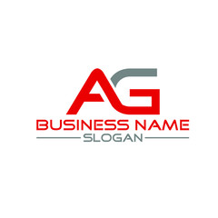 AG Letter Logo Design Vector Template