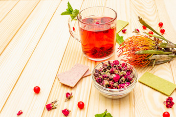 Summer delicious green rose tea