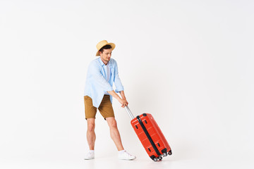 young man with a suitcase