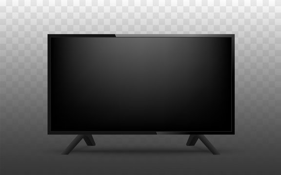 TV realistic on  transparent background. High quality vector illustration in EPS 10