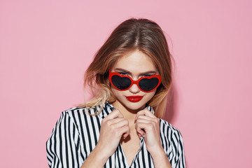 young woman with sunglasses