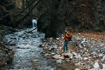 man on a rock