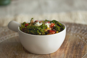 Red Bean Quinoa Chili with Kale and Corn