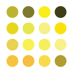 Yellow color palette vector illustration