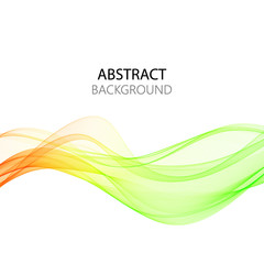  Color stylish vector horizontal wave on a white background