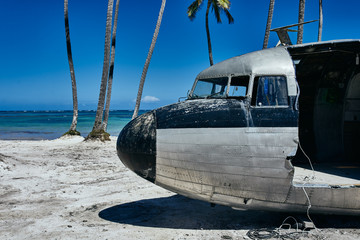 old boat on the beach