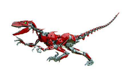 velociraptor robot doing a fast run