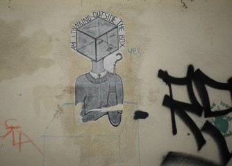 Graffiti on a wall in Cluj-Napoca