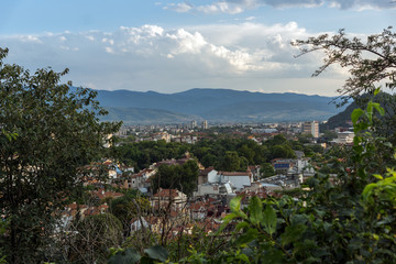 Fototapeta na wymiar Sunset view of Plovdiv city