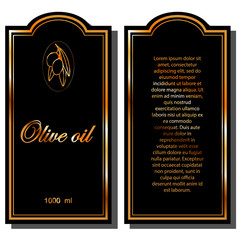 Labels for a bottle of olive oil