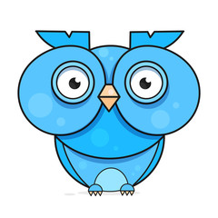 Cartoon Owl. Animal Wildlife Cartoon Character. Modern Vector Illustration