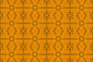 Symmetrical geometric pattern in brown tones.