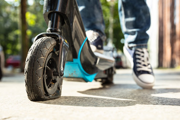 Flat Tire On E-Scooter