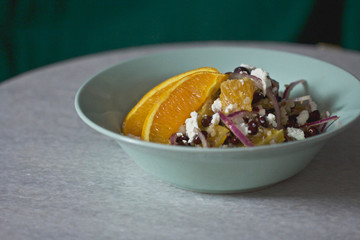 Quinoa and Black Bean Salad with Orange Coriander Dressing