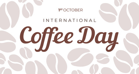 International Coffee Day Background Illustration