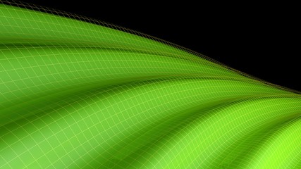 Green waving surface background - 3d rendering illustration