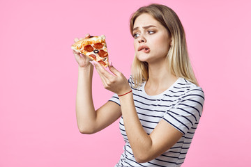 young woman with cake