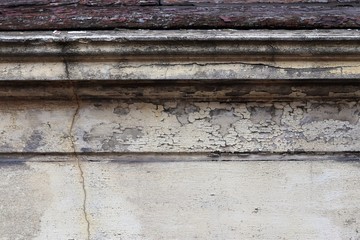Detailed view of aged concrete walls with cracks and a lot of structure in high resolution