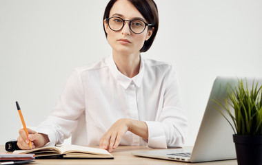 young woman in office