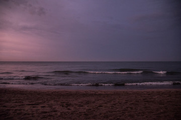 beach at dusk