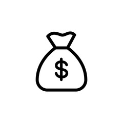 Money bag with dollar