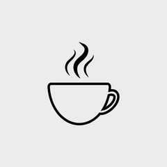 Cup of hot coffee icon