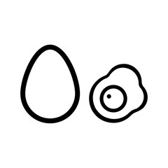 Egg outline icon logo