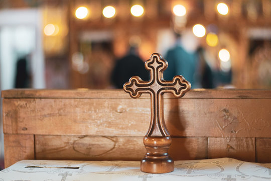 church interior blur abstract background