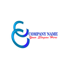 abstract logo letter e formed from a circle image