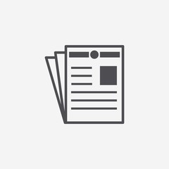 Newspaper simple icon