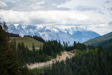 Road cut through the mountain