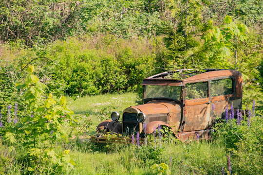 Vintage rusty car