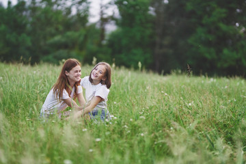 mother and daughter in the park