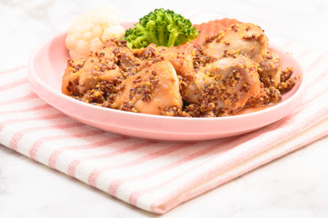 鶏肉のマスタードソース