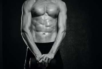 male body of muscular man
