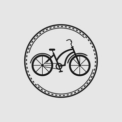 Fototapeta premium Bike badge outline vector illustration.