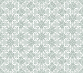 white seamless pattern with flowers