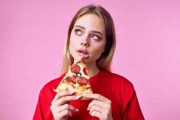 young woman with cake