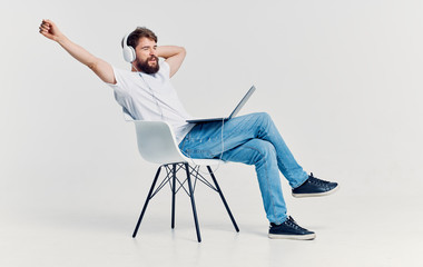 woman sitting on a chair