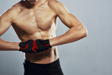 Fototapeta premium muscular man with naked torso