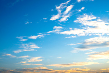 Fototapeta premium White clouds on a blue sky at the daytime sky.