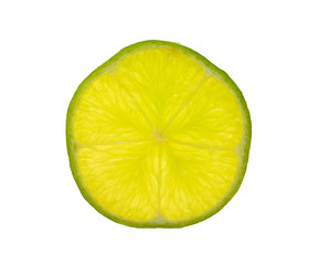lemon piece on white background
