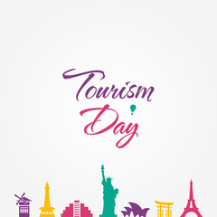 Fototapeta na wymiar World Tourism Day Vector Design Template