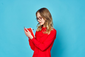 portrait of young woman with a gift