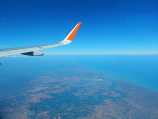Fototapeta premium wing of an airplane