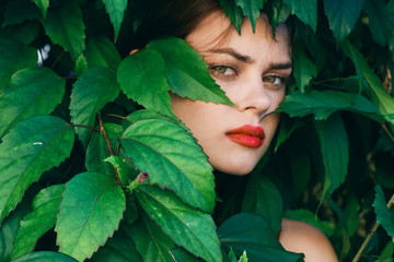 portrait of woman in dress with clear skin