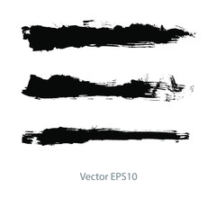 black brush stroke stripes. vector illustration