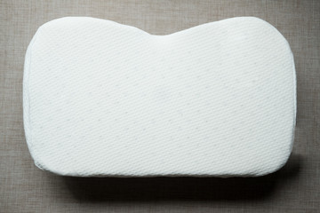 White orthopedic pillow