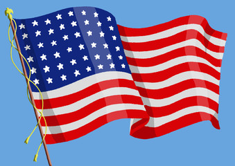 Fototapeta premium American Flag in 1918 - Original illustration